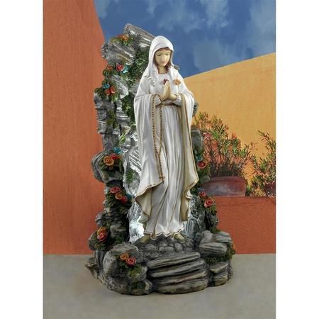 DESIGN TOSCANO Blessed Virgin Mary Illuminated Garden Grotto Sculpture KY909